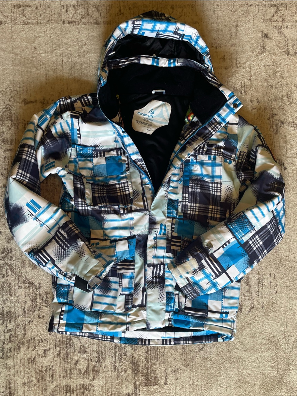 Ripzone ski Jacket Blue Plaid Snow jacket